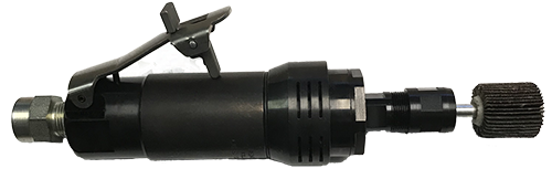 Model 405GESK Angle grinder with side exhaustModel  pictured with flap wheel.